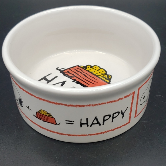 Peanuts Dog Snoopy Bowl Dog Food Happy Peanuts Trinket Dish Poshmark